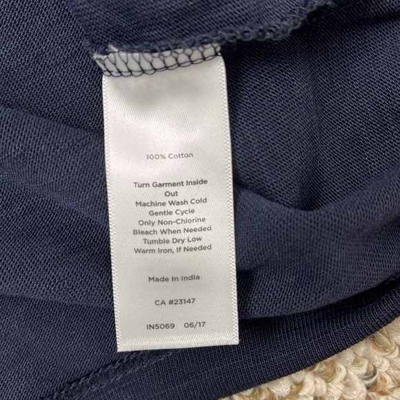 TALBOTS BUNDLE DRESS AND WRISTLET NAVY BLUE WHITE STITCH SHEATH SIZE LP - Picture 9 of 16